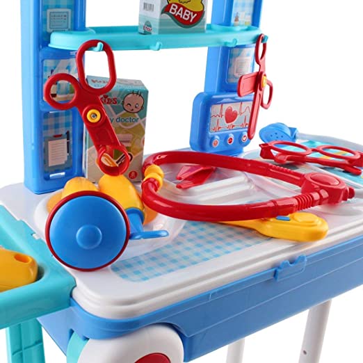 Pretend Play Trolley Type Doctor Play Set for Kids Science toy