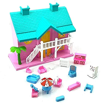 Funny House Play Set Doll House Toy for Girls |Kids (Multi-Color)