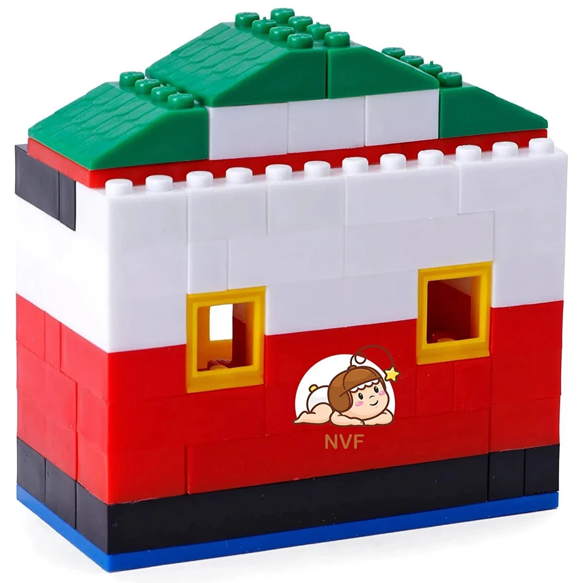 Little Builder Puzzle Blocks Set, 105 Pieces Building Block Game for L