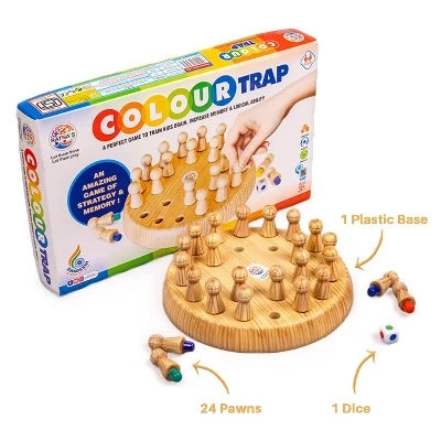 Colour Trap Strategy & Memory Game for Kids, Memory Matchstick Chess Game for Boys & Girls Age 3 and up Multicolor