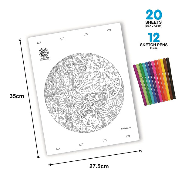 RATNA'S Mandala Art, A Perfect Colouring kit for All Ages (Multicolour) Boys & Girls