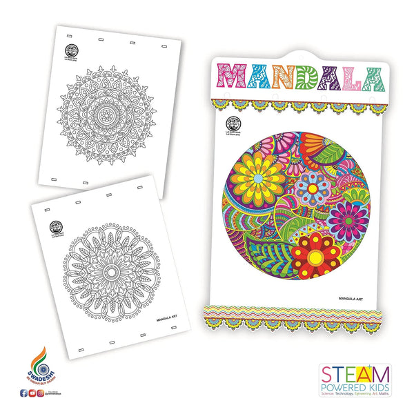 RATNA'S Mandala Art, A Perfect Colouring kit for All Ages (Multicolour) Boys & Girls