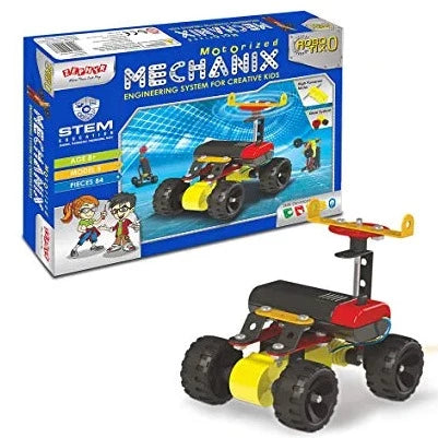 MECHANIX DIY Stem and Steam Education Metal Construction Set (Motors & Gears) for Boys & Girls (Robotix - 0, Multicolour) Model 5