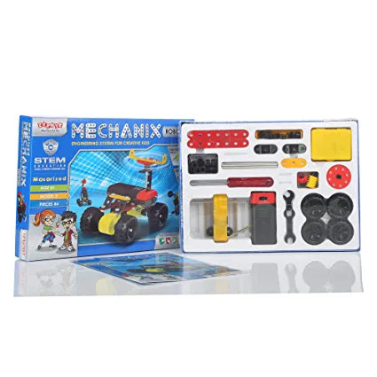 MECHANIX DIY Stem and Steam Education Metal Construction Set (Motors & Gears) for Boys & Girls (Robotix - 0, Multicolour) Model 5