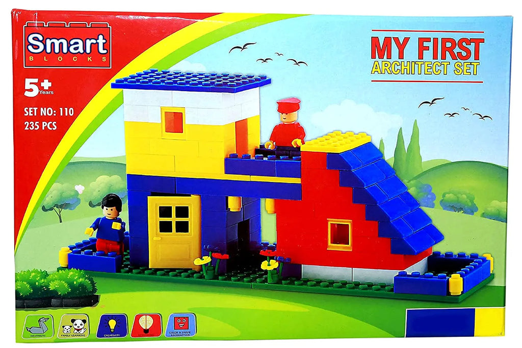 Builder Puzzle Blocks Set 235 Pieces Building Block Game My First Arc IntelKids