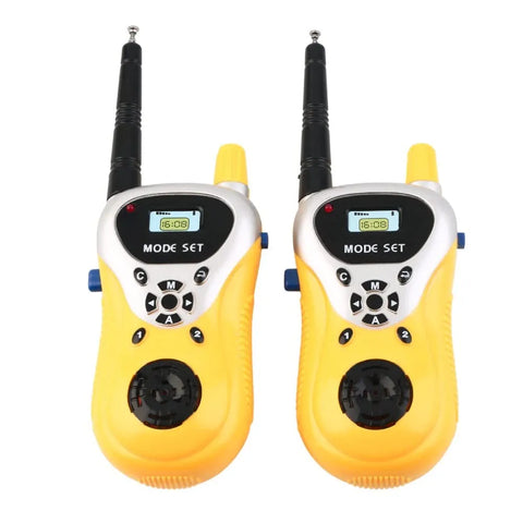Walkie Talkie | Extendable Antenna | Effective Communication Interphone | 2 Way Radio Toy | Walkie Talkie Set for 3-12 Year Old Boys Girls, Up to 20 Meter Outdoor Range Yellow