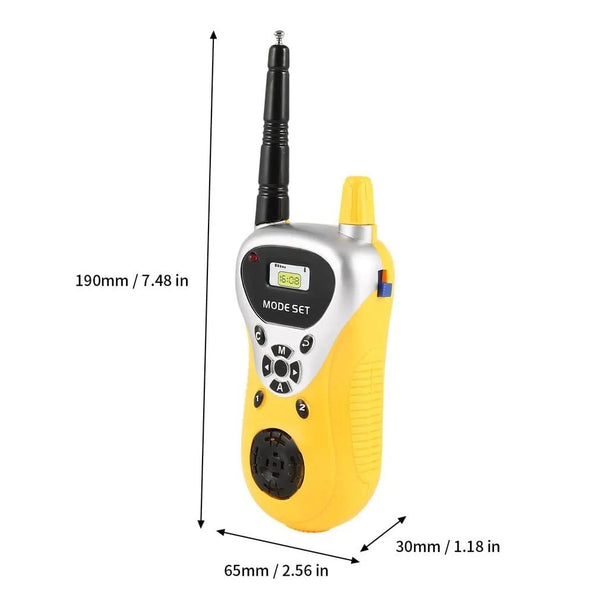 Walkie Talkie | Extendable Antenna | Effective Communication Interphone | 2 Way Radio Toy | Walkie Talkie Set for 3-12 Year Old Boys Girls, Up to 20 Meter Outdoor Range Yellow