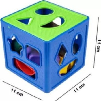 Shape Sorter Cube Senior with 18 Shapes and Different Colors Kids Activity Learning and Educational Toys (Multicolour)