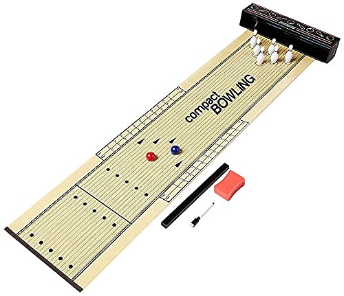 Plastic Cool Table Top Mini Bowling Board Play Set for Kids & Adults, Portable Fun Indoor Finger Bowling Game for Boys & Girls (Multicolor)