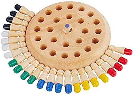 Wooden Brain Teaser Memory Chess Game | Perfect Mind Game for Kids and Adults | 2-6 Player Game | Multicolor