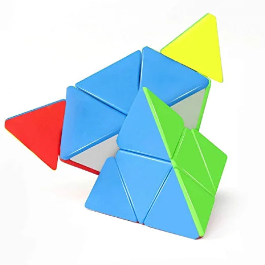 ROXENDA Cube Pyramide, Cube Magique de Triangle 3x3x3; Couleurs Vives Super-durables - Facile à Tourner (Fibre de Carbone ROXENDA Cube Pyramide, Cube Magique de Triangle 3x3x3; Couleurs Vives Super-durables - Facile à Tourner (Fibre de Carbone