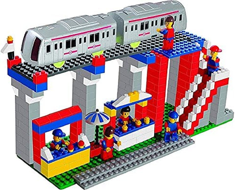 Metro Station 355 pcs Interlocking Building Blocks Set for Kids (Multicolor)