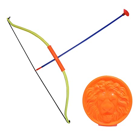 Shoorveer Fighting Set Archery Bow and Arrow Target Game | Sword and Shield Set for Kids| Indoor/Outdoor Target and Fighting Set Toy (Multicolor)
