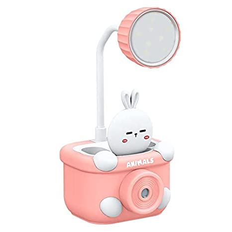 in USB Chargeable LED Light Table Night Lamp for Kids Bedroom with Pencil Sharpener and Pen Holder Stand for Girls and Boys, Perfect Study Desk
