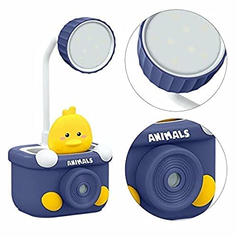 3 in 1 USB Chargeable LED Light Table Night Lamp for Kids Bedroom with Pencil Sharpener and Pen Holder Stand for Girls and Boys, Perfect Study Desk Lamp for Home Decoration (Multicolor)