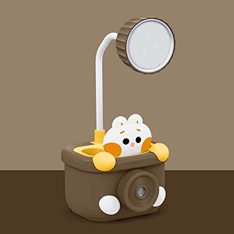 3 in 1 USB Chargeable LED Light Table Night Lamp for Kids Bedroom with Pencil Sharpener and Pen Holder Stand for Girls and Boys, Perfect Study Desk Lamp for Home Decoration (Multicolor)