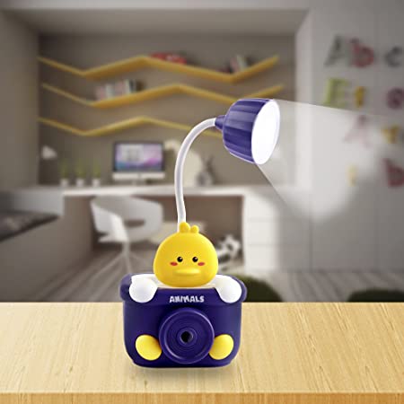 3 in 1 USB Chargeable LED Light Table Night Lamp for Kids Bedroom with Pencil Sharpener and Pen Holder Stand for Girls and Boys, Perfect Study Desk Lamp for Home Decoration (Multicolor)