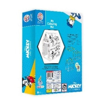 My Coloring Hut Disney Marvel Play Tent (36 x 29 x 40 cm) DIY Kit Washable & Re-usable for Kids 3+ Years (Mickey Mouse & Friends)