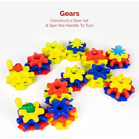 Make and Spin Gears Twisting & Turning Fun Starter Building Set for Kids (Multicolor)