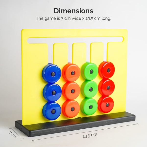 Color Challenge Montessori Slide & Match Puzzles – Board Brain Game for Kids | Fun and Colorful Pattern Making Activity Toys | Early Development and Learning Kids Toys for 3+ Years