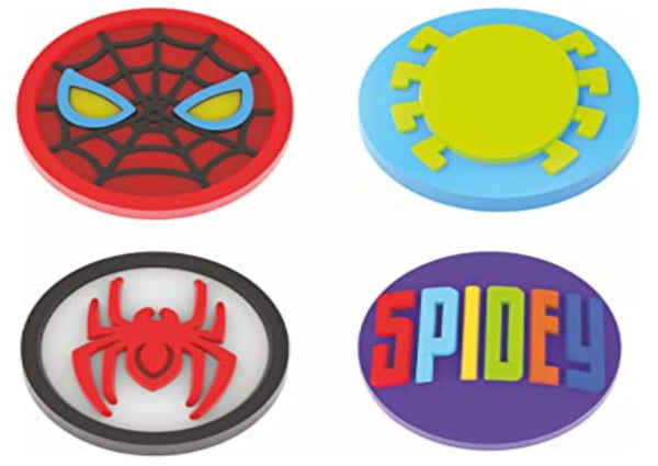 Mould & Paint Spiderman DIY Art & Craft Kit with 4 Moulds can be used as Fridge Magnets & Badges for Kids