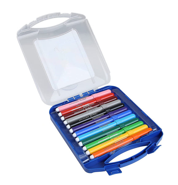 Doms Sketch Max Jumbo Pen (5mm Tip, 12 Shades) with Carry Case Vibrant Colors