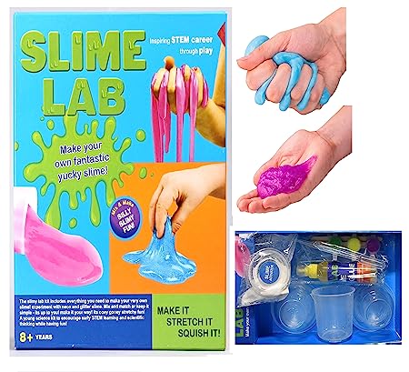 Slime Making DIY Kit for Kids, Make Your Own Fantastic Yucky Slime at Home, Slime Lab Activity Play Set for Girls & Boys STEM Learner