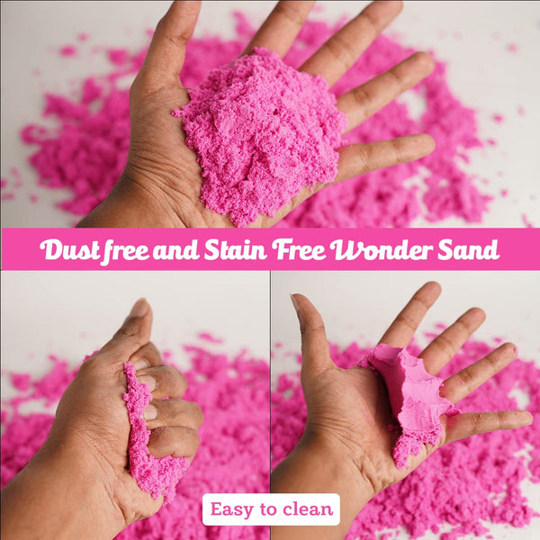 Wonder Sand 500g Smooth Sand for Kids with One Big Mold (Without Tray) (Pink Color) – for Kids