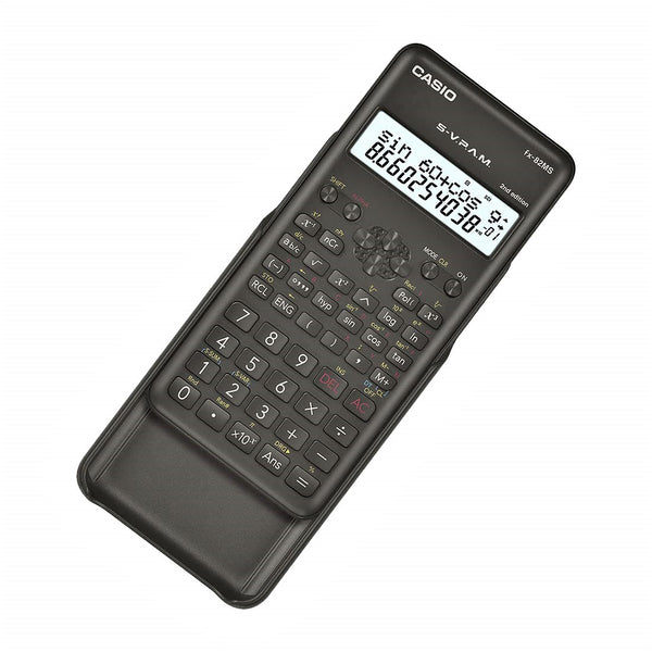 Casio FX-82MS 2nd Gen Non-Programmable Scientific Calculator, 240 Functions and 2-line Display, Black