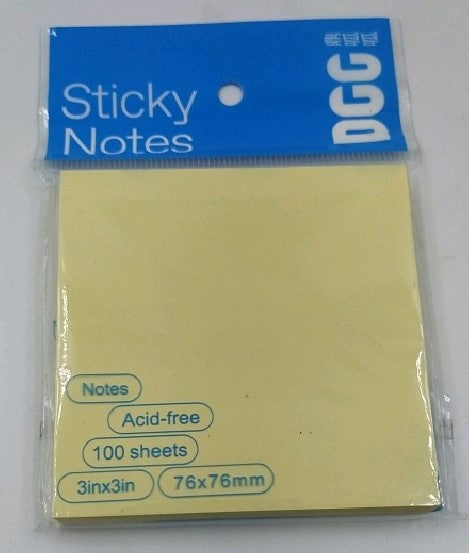 Sticky Notes by DCC Cream Color - Acid Free 3 “x 3”, 100 sheets