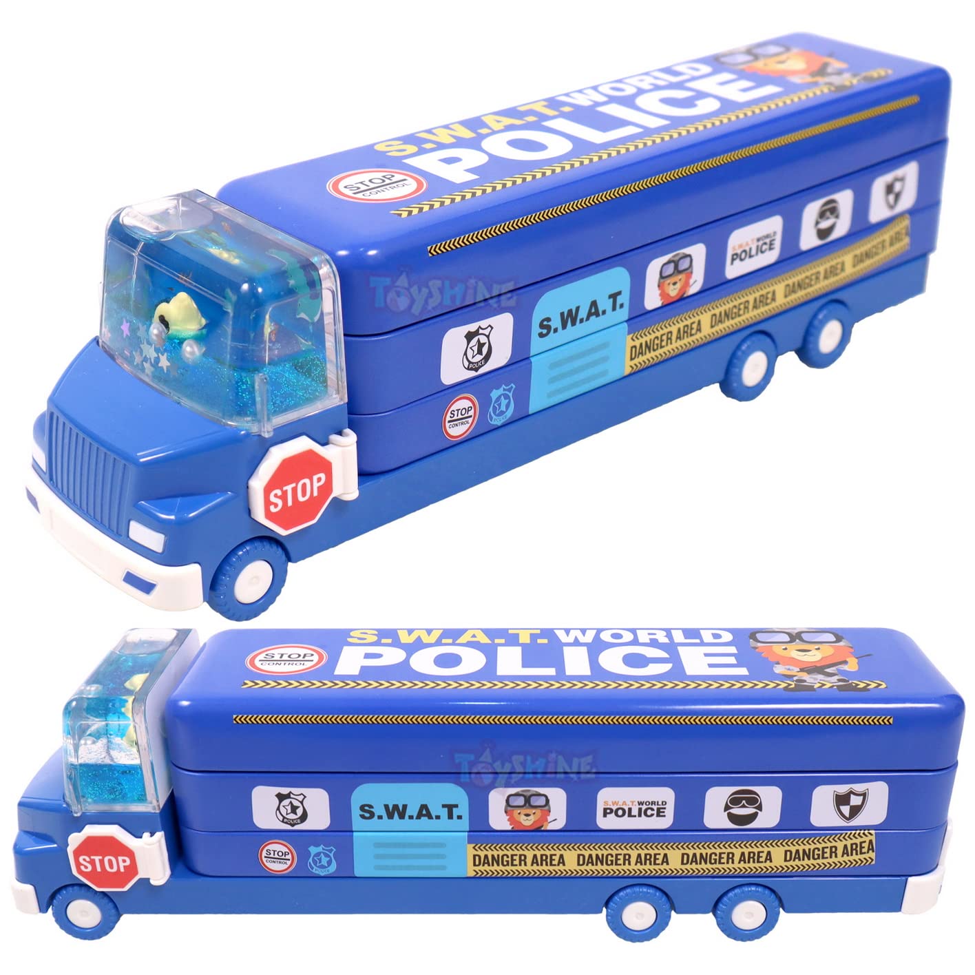 SWAT World Police Bus Theme Pencil Box– Birthday Return Gift for Kids - Boys and Girls