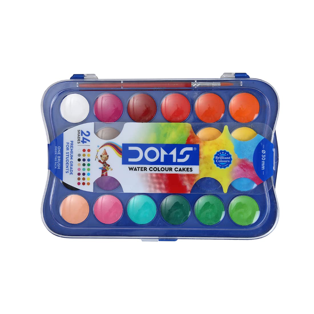 DOMS Water Color Premium quality Cakes – 24 Variant & Organic Shades