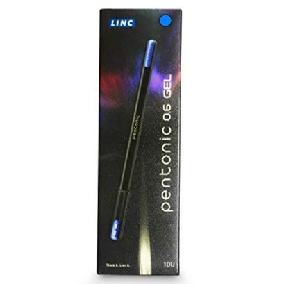Pentonic Gel Pen (Pack of 10, Blue Ink)