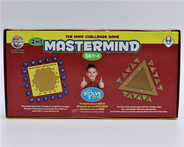 2 in 1 Mastermind Set 1 the Mind Challenge Puzzle Game for Kids (Multicolor)