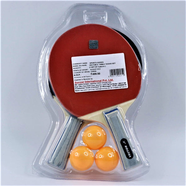 Vector X Combo Set of Table Tennis (Pack of 2 Bat and 3 Balls) for senior and junior players for Sports and Games