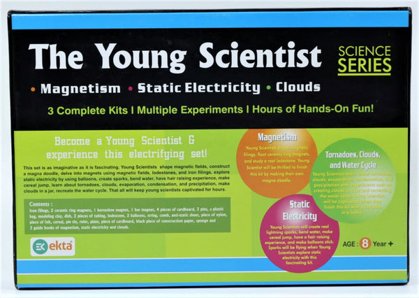 The Young Scientist Set – 2 Concepts - Magnetism, Static Electricity, Tornadoes, Clouds & Water cycle