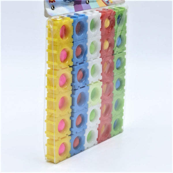 Pop-it Push Puzzle, Different Colors of Puzzle for Building Blocks, Helps for Study to Make Number & Alphabet, Relief Stress & Boost Brain Development (Multicolor)