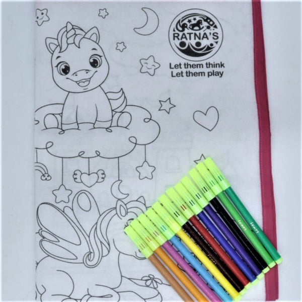 My Colouring MAT for Kids Reusable and Washable. Big MAT for Coloring. MAT Size (40 X 27 INCHES) (Unicorn Theme)