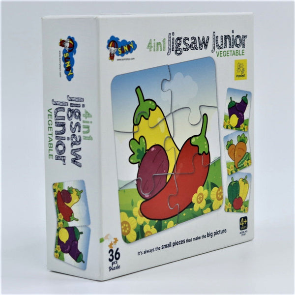 4 in 1 Jigsaw Junior Fruits, 4 Different Puzzles for Kids 36 Pieces Jigsaws Puzzle (Multicolor)